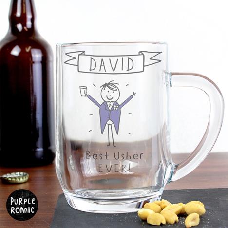Personalised Purple Ronnie Wedding Tankard Extra Image 1